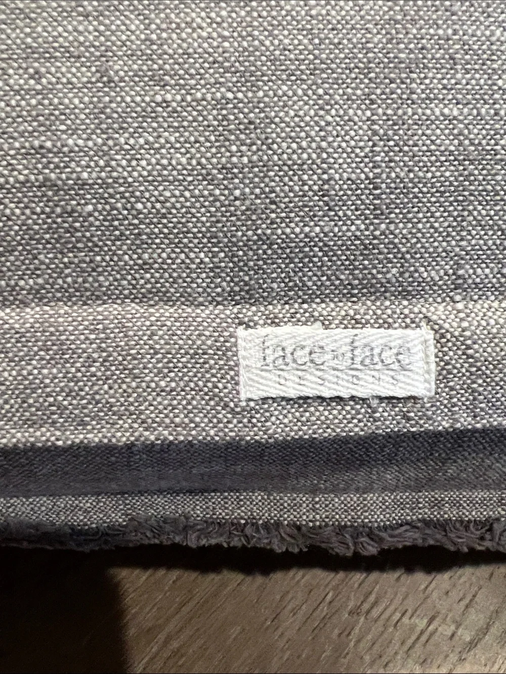 Printed Script Accent Pillow in Beige - Brand: